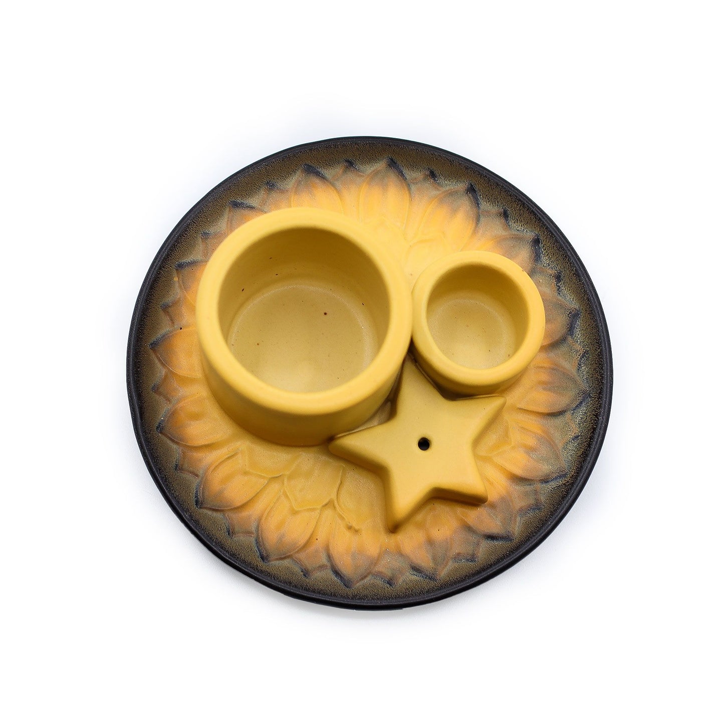 Palo Santo Stick & Smudge Holder - Mandala - Sand & Grey | Auro & Co