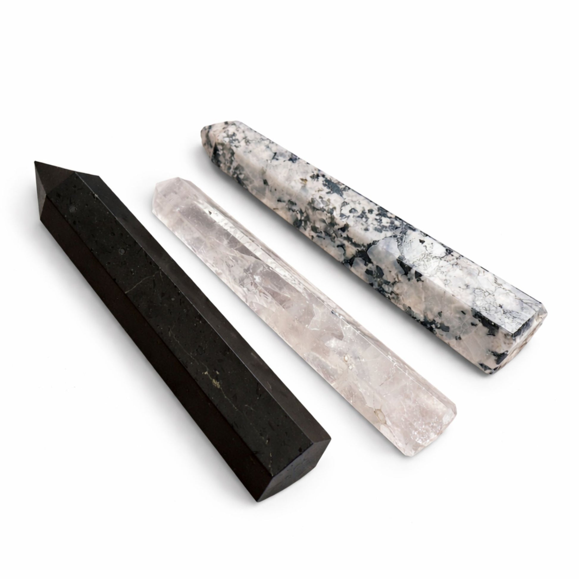 Gemstone Six Face Obelisk Point approx 17cm - Black Tourmaline – lifestyle shot