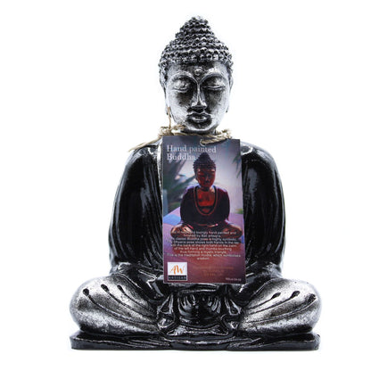 Black & Silver Sitting Buddha