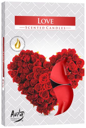 Set of 6 Scented Tealights - Love – detail view