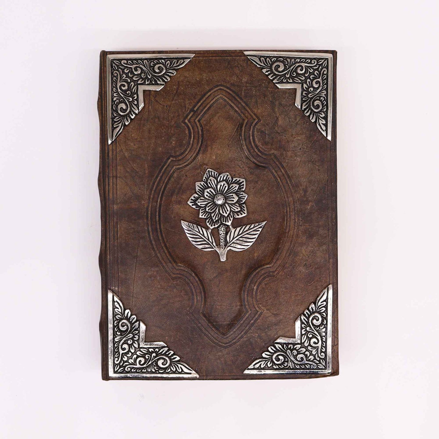 Heafty Red Tan Book - Zinc Rose Decor - 200 Deckle Edges Pages - 26x18cm – detail view