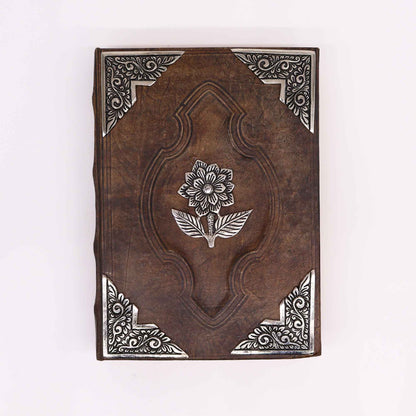 Heafty Red Tan Book - Zinc Rose Decor - 200 Deckle Edges Pages - 26x18cm – detail view