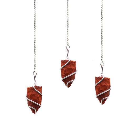 Raw Gemstone Pendulum - Red Jasper | Auro & Co