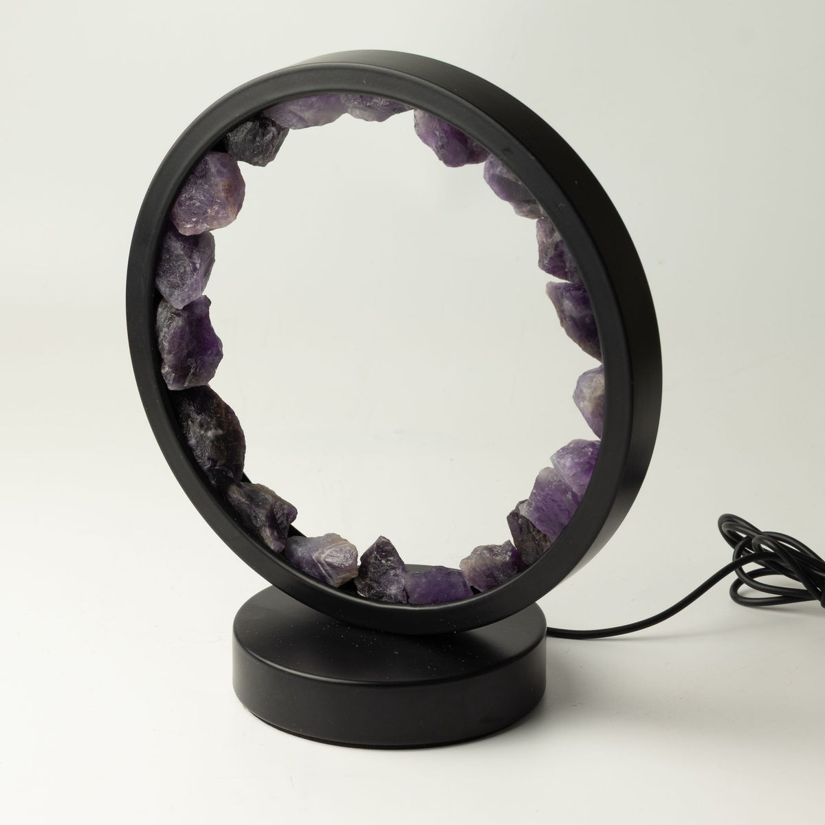 Zen Spirit Amethyst Gemstone Halo Lamp