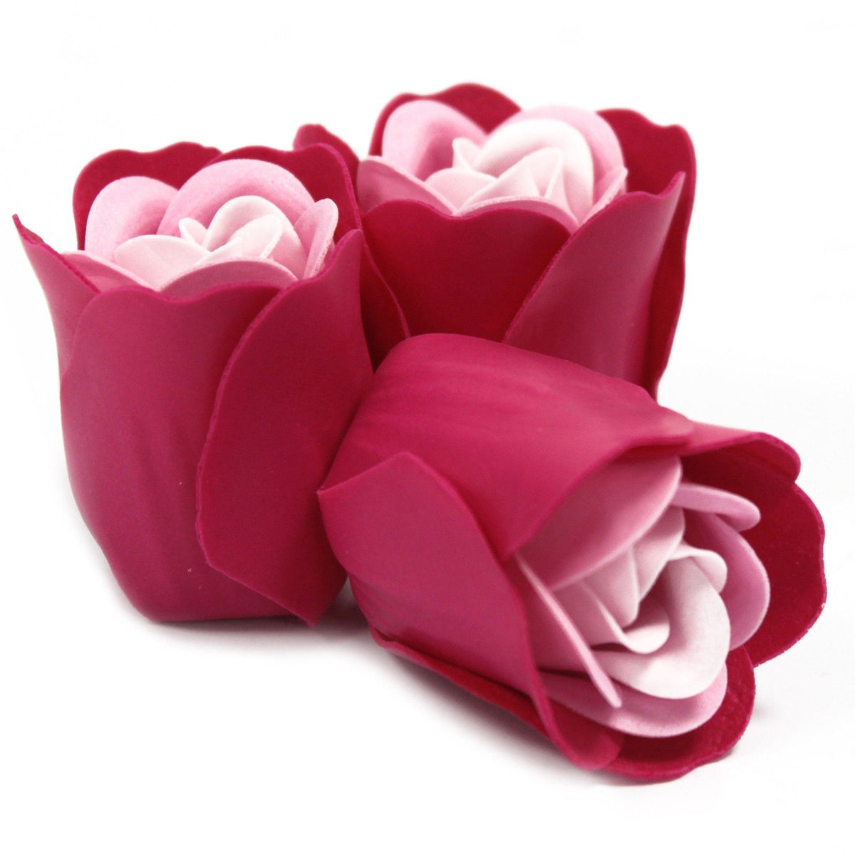 Pink Roses Soap Flower Heart Box, Set of 3