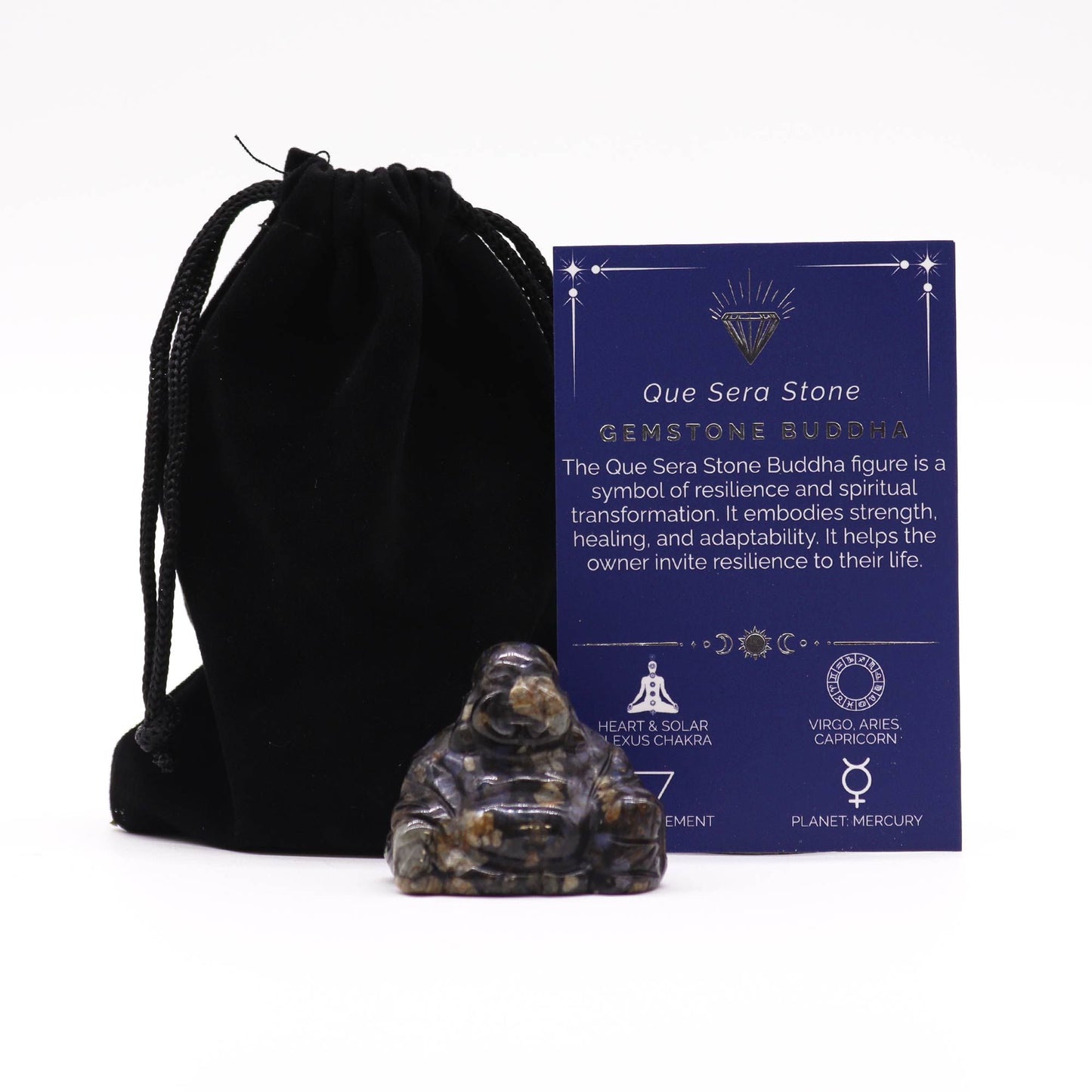 Gemstone Small Buddha - Que Sera Stone | Auro & Co