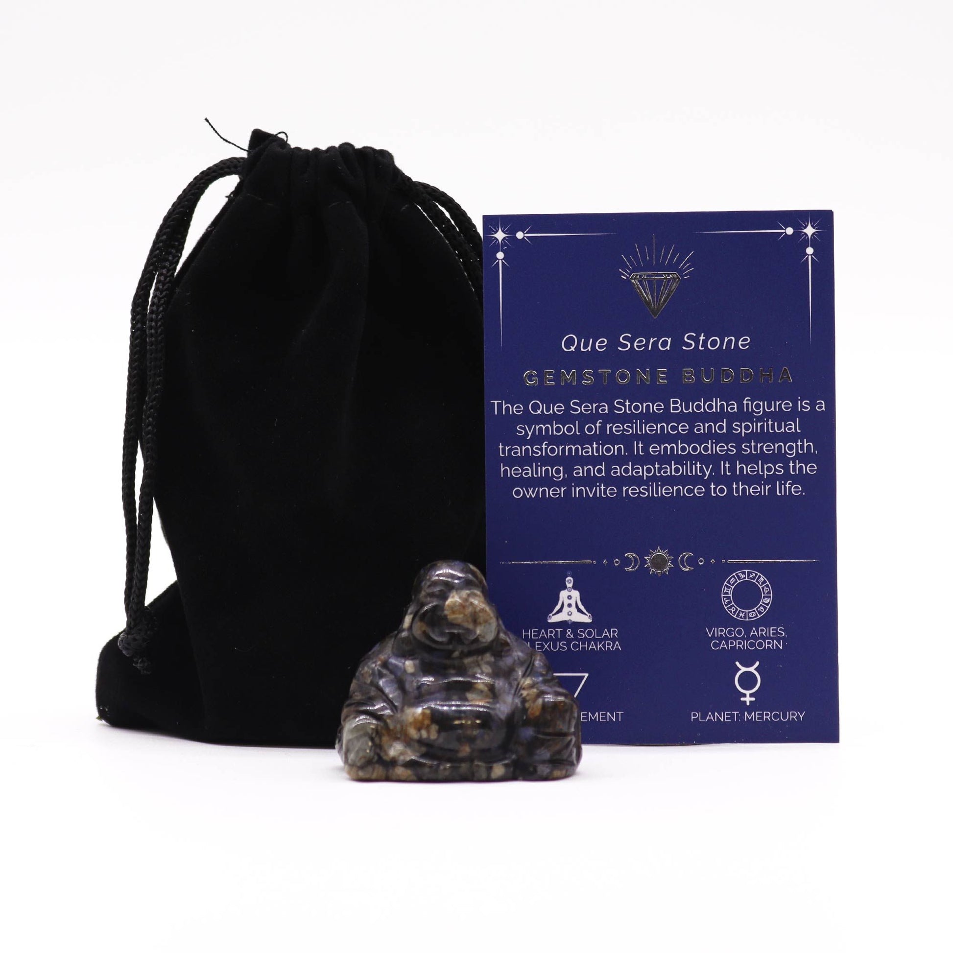 Gemstone Small Buddha - Que Sera Stone | Auro & Co