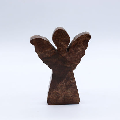 Small Mango Wood Angel - Gold Decor – packaging