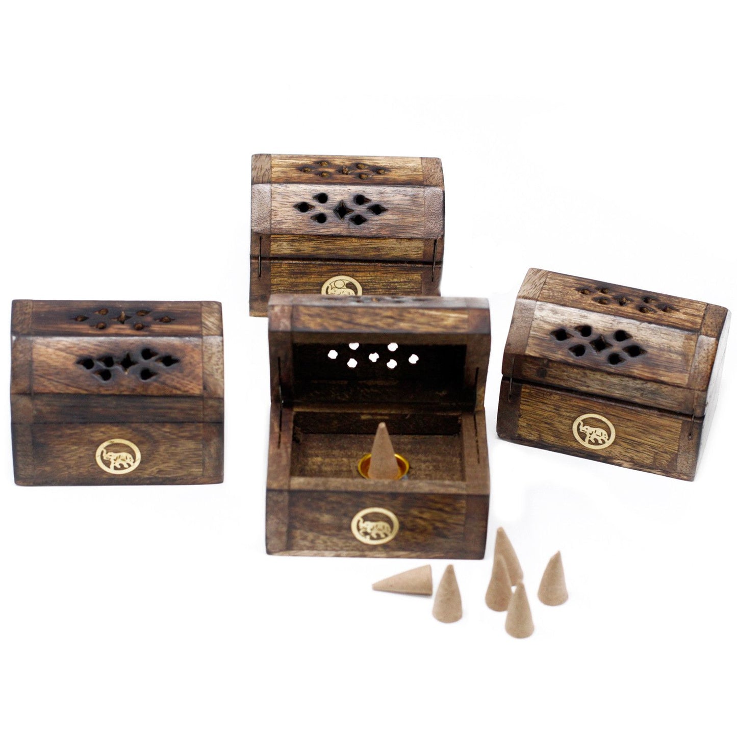 Mini Incense Cone Smoke Box - Mango Wood – lifestyle shot