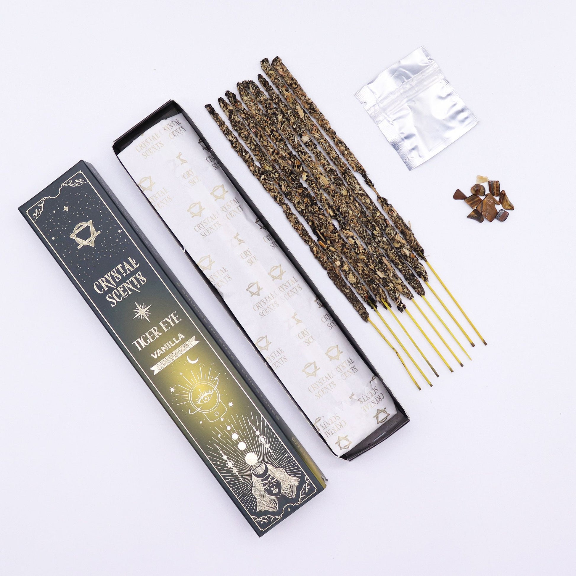 Tiger Eye Crystal Scents Smudge Incense - Vanilla | Auro & Co
