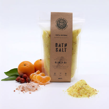 Greenman Rituals Vitamin C & Mandarin Epsom Bath Salt – Glow & Go – packaging