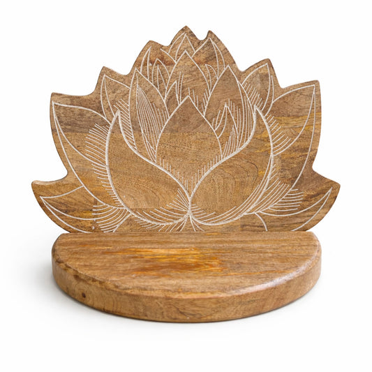Lotus Wall Shelf, Whitewashed Mango Wood