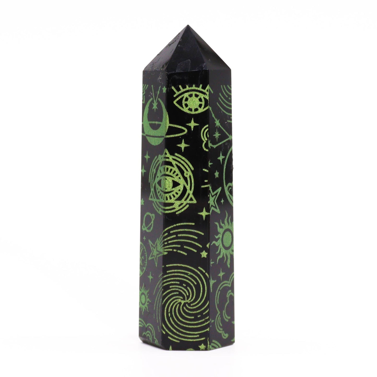 Black Obsidian Point - Mystic Story - Forest Green – lifestyle shot