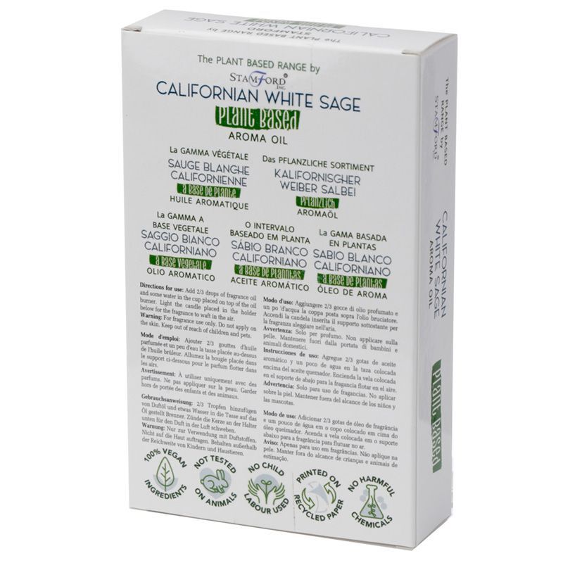 Californian White Sage Plant Based Aroma Oil, 10ml