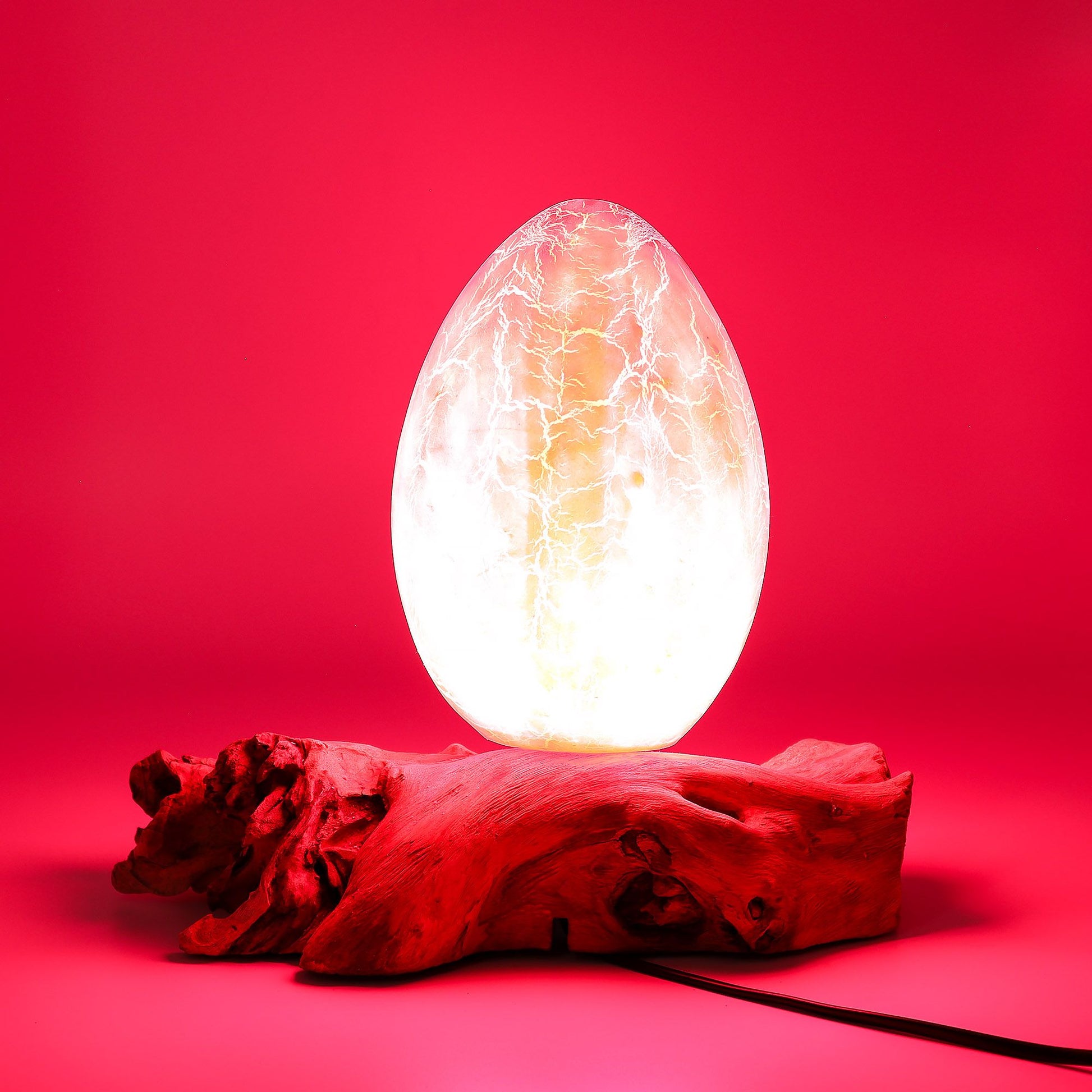 DriftGlow Lamp Crackle Fire Egg Shade - Orange – product image 8