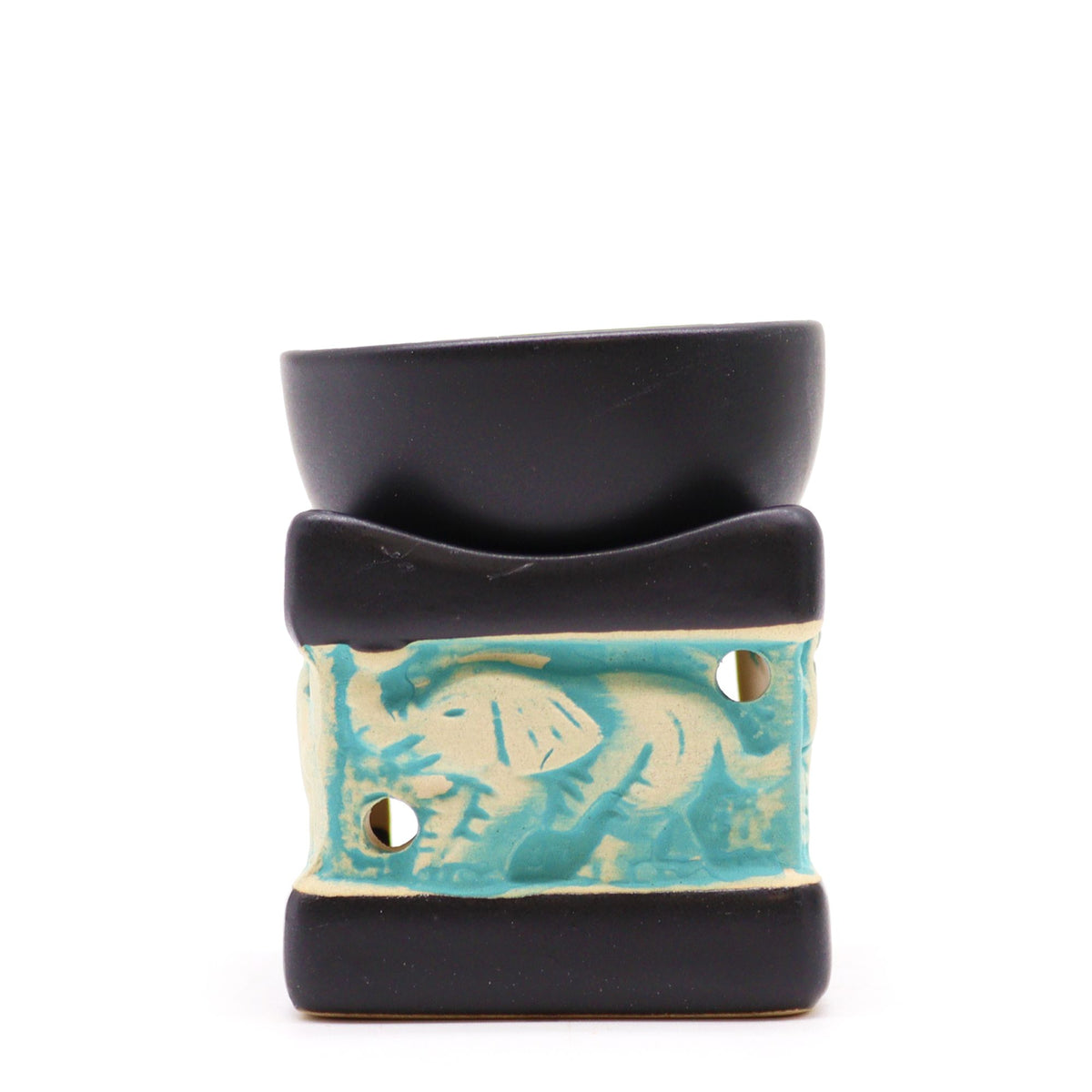 Classic Elephant Ceramic Oil Burner, Assorted Colours, 6cm