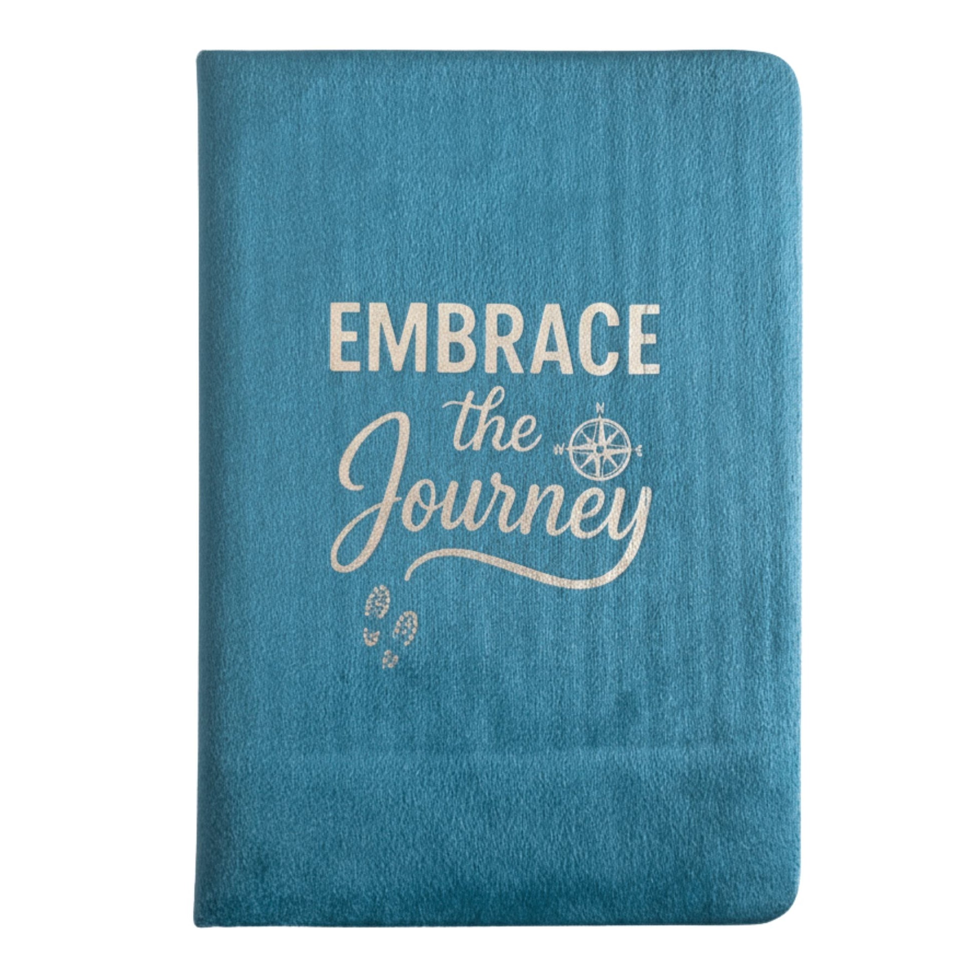 Light Blue Velvet Notebook - 80 pages - Embrace The Journey | Auro & Co