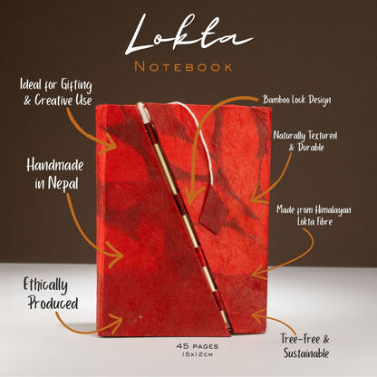 Ruby Lokta Notebook, Medium