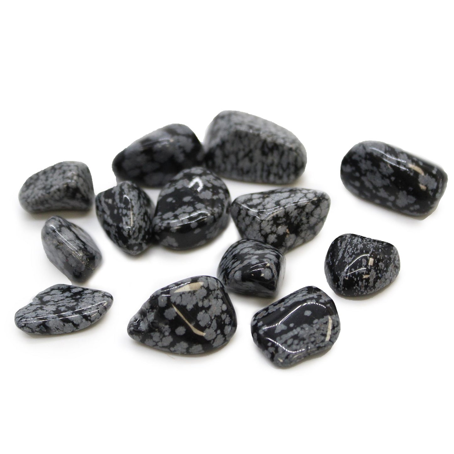 M Tumble Stone - Obsidian Snowflake | Auro & Co