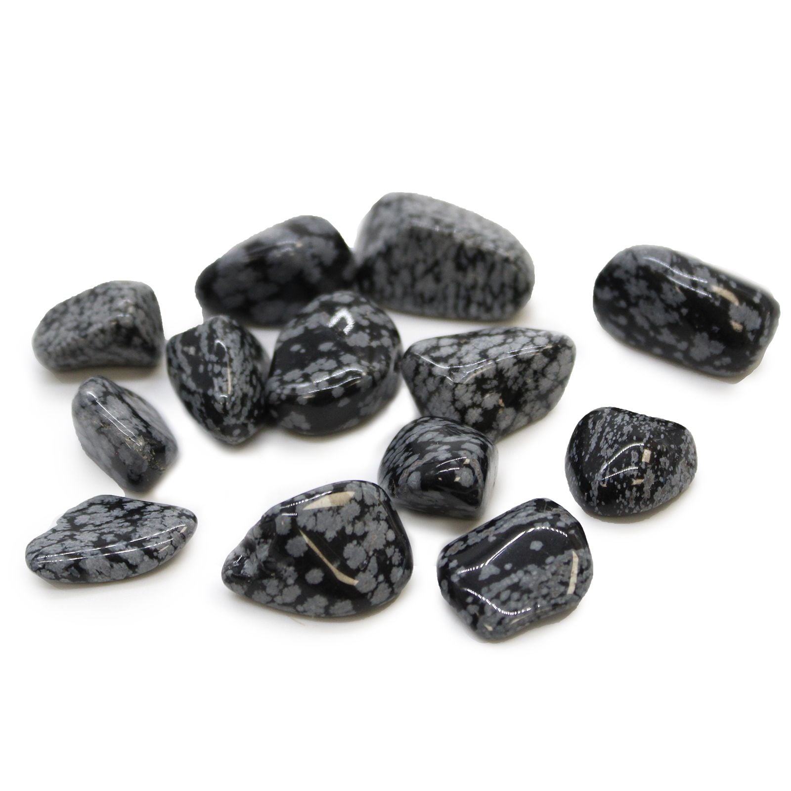 M Tumble Stone - Obsidian Snowflake | Auro & Co