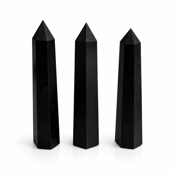 Gemstone Six Face Obelisk Point approx 17cm - Black Tourmaline | Auro & Co
