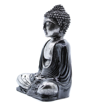 Black & Silver Sitting Buddha