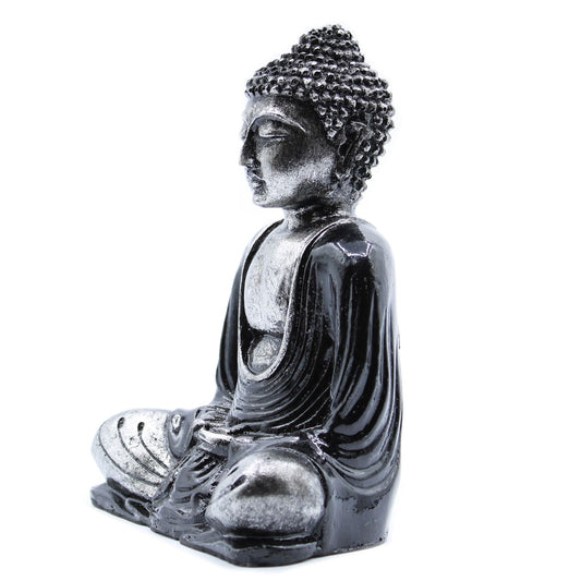 Black & Silver Sitting Buddha