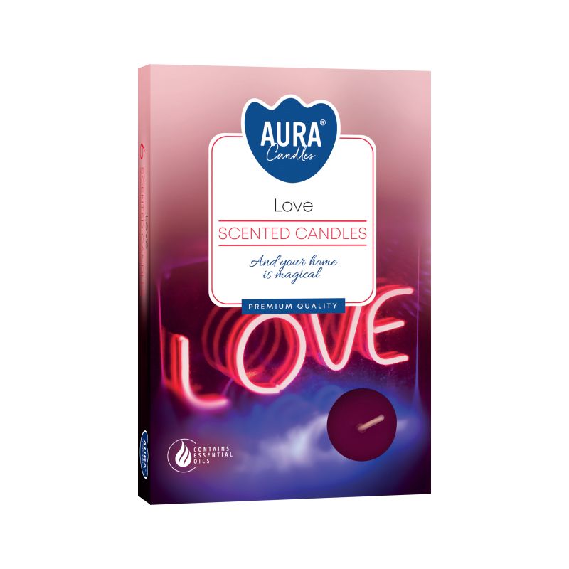 Set of 6 Scented Tealights - Love | Auro & Co