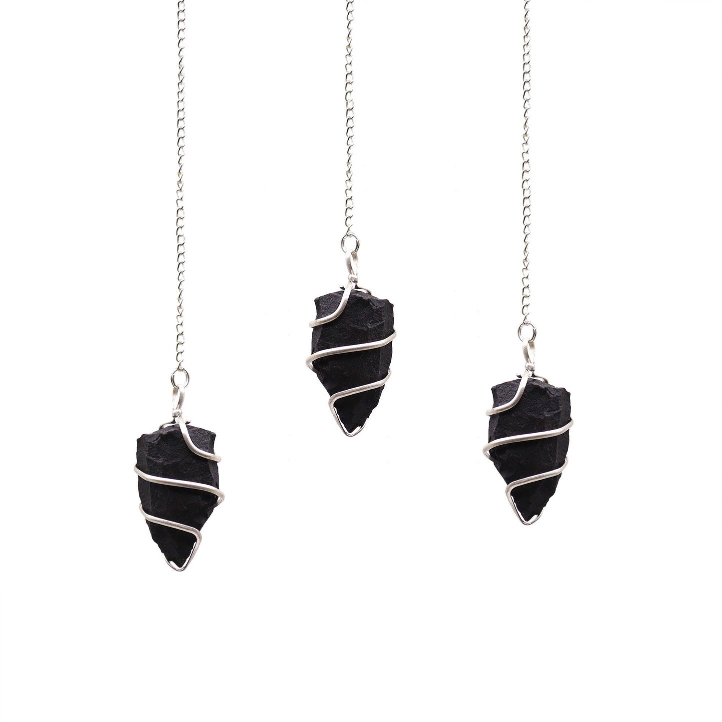 Raw Gemstone Pendulum - Black Agate | Auro & Co
