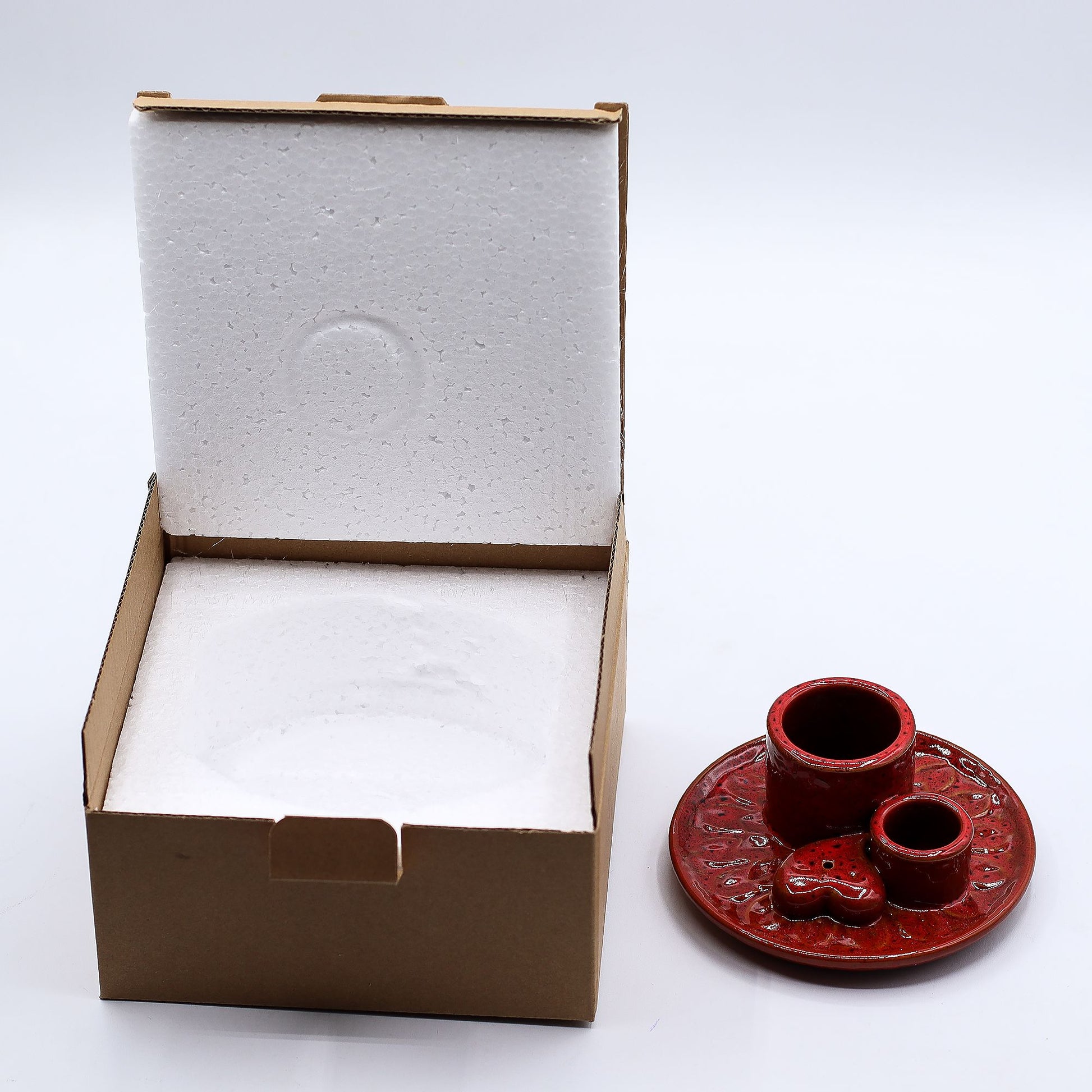 Palo Santo Stick & Smudge Holder - Mandala - Red with Heart Gloss – product image 10