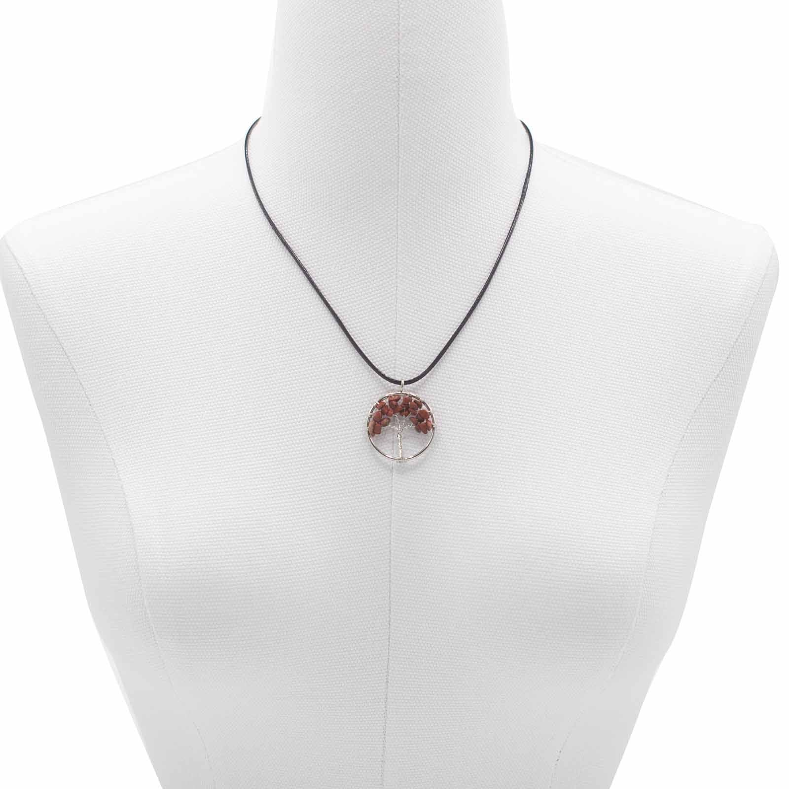 Tree of Life Pendant - Red Jasper – lifestyle shot