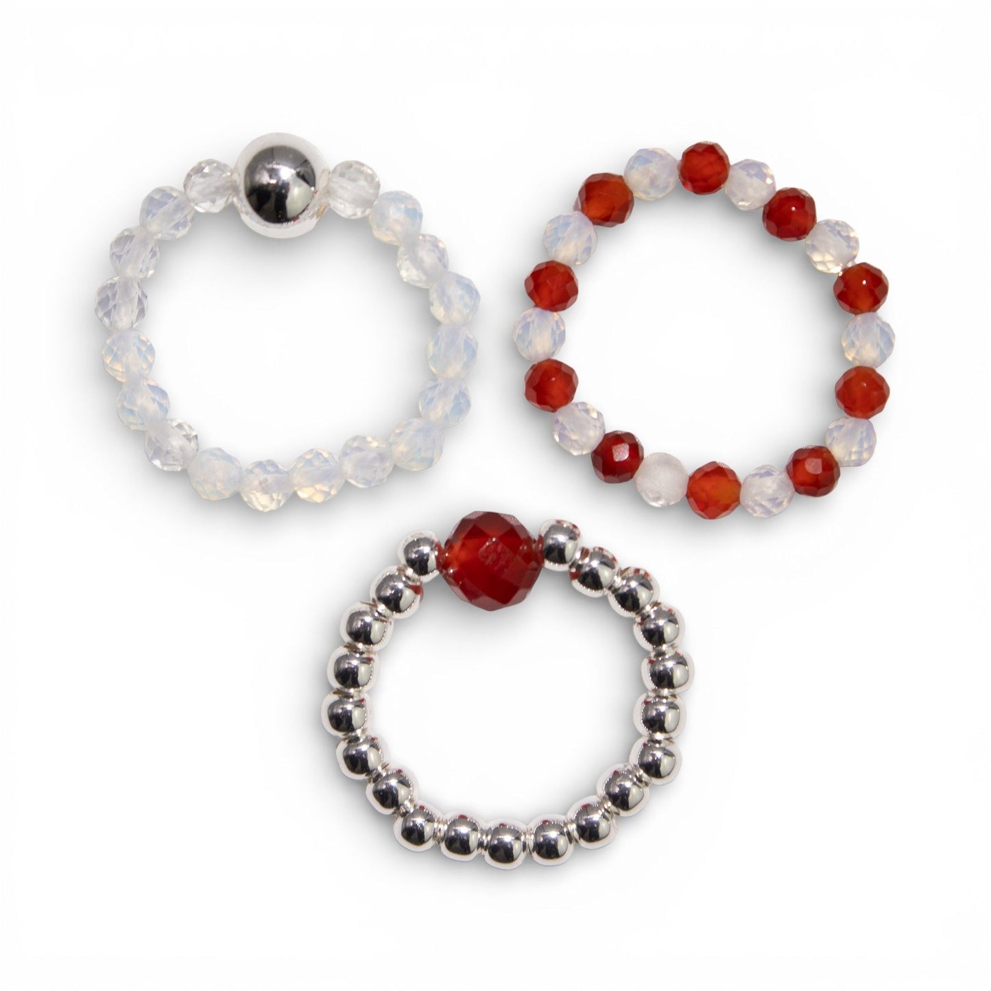 Nymph Spirit Gemstone Ring Set - Blood Moon | Auro & Co