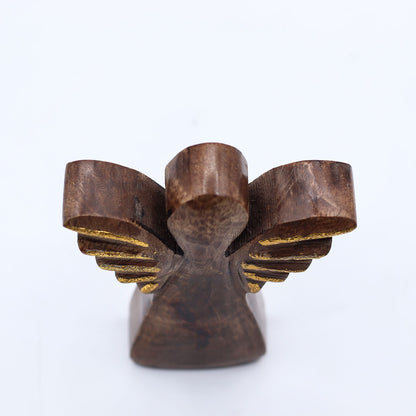 Small Mango Wood Angel - Gold Decor – product image 5
