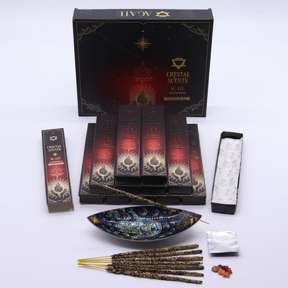 Saffron Red Agate Crystal Scents Smudge Incense