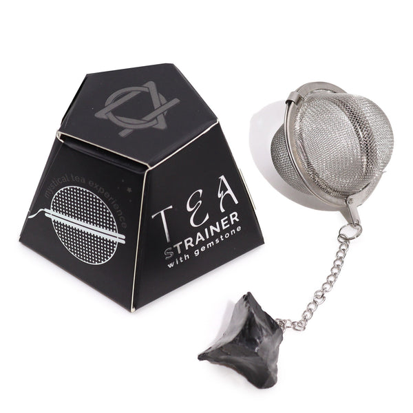 Black Obsidian Raw Crystal Tea Strainer