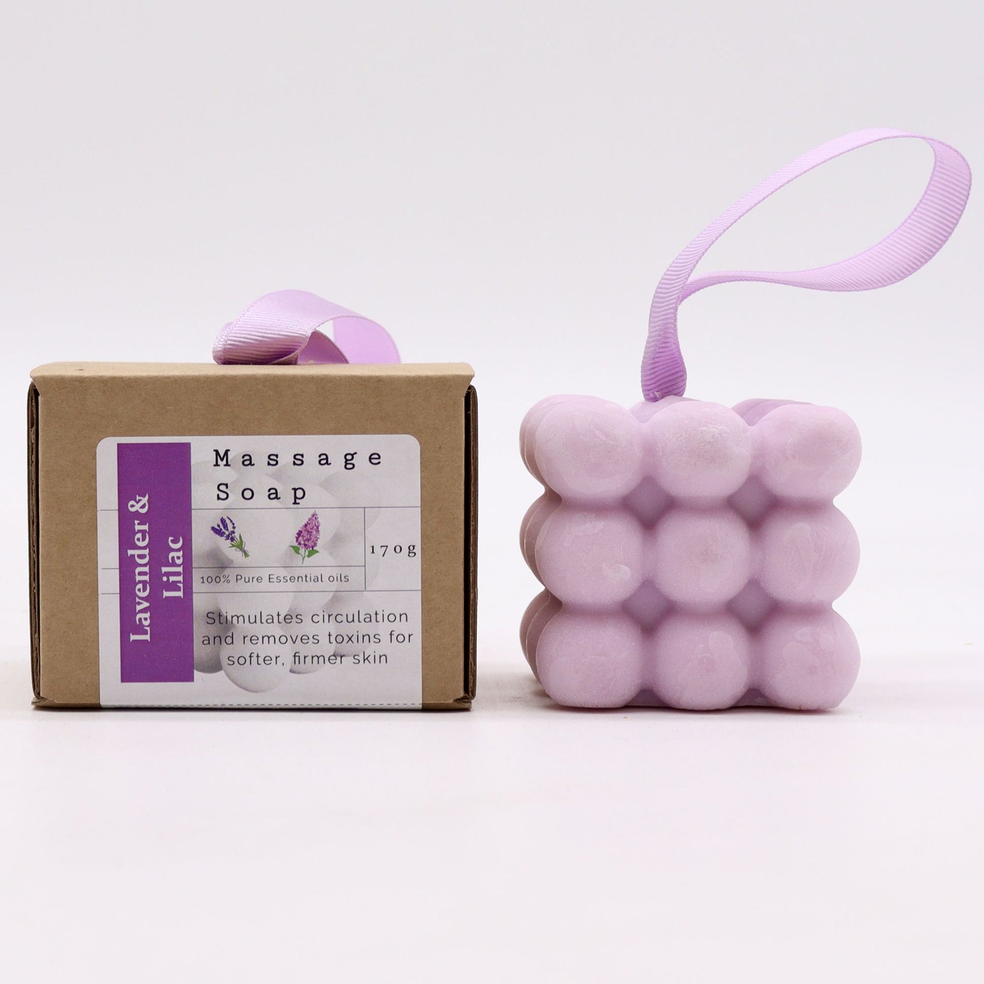 Boxed Single Massage Soaps - Lavender & Lilac | Auro & Co