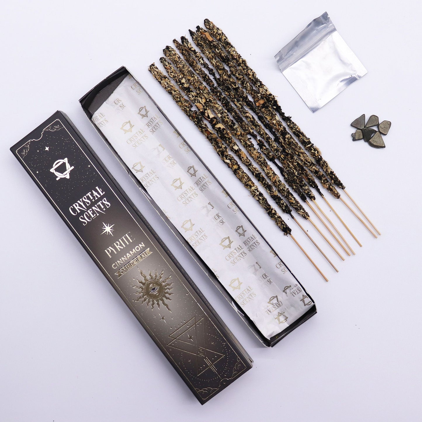 Pyrite Crystal Scents Smudge Incense - Cinnamon | Auro & Co