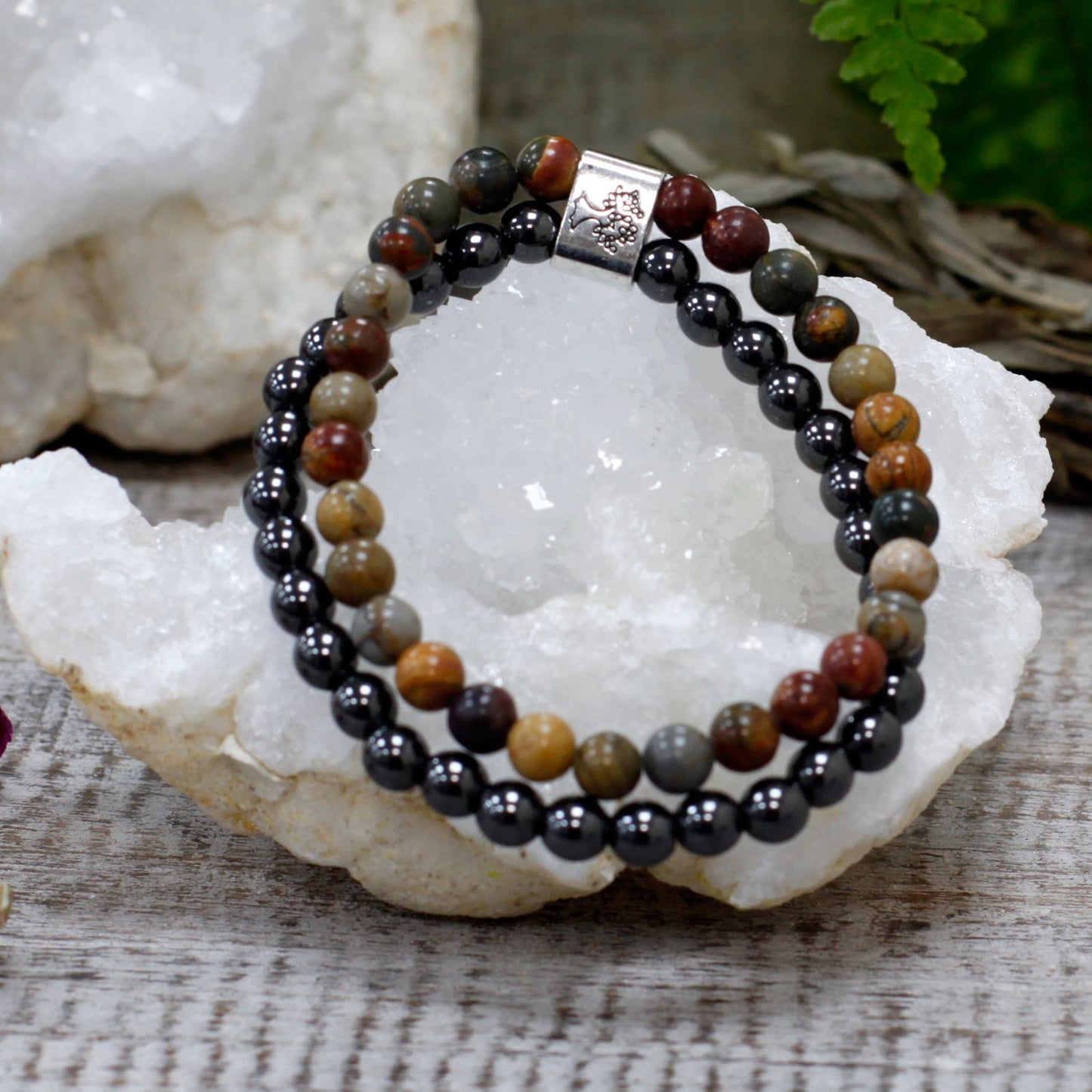 Magnetic Gemstone Bracelet - Picasso Jasper – product image 5