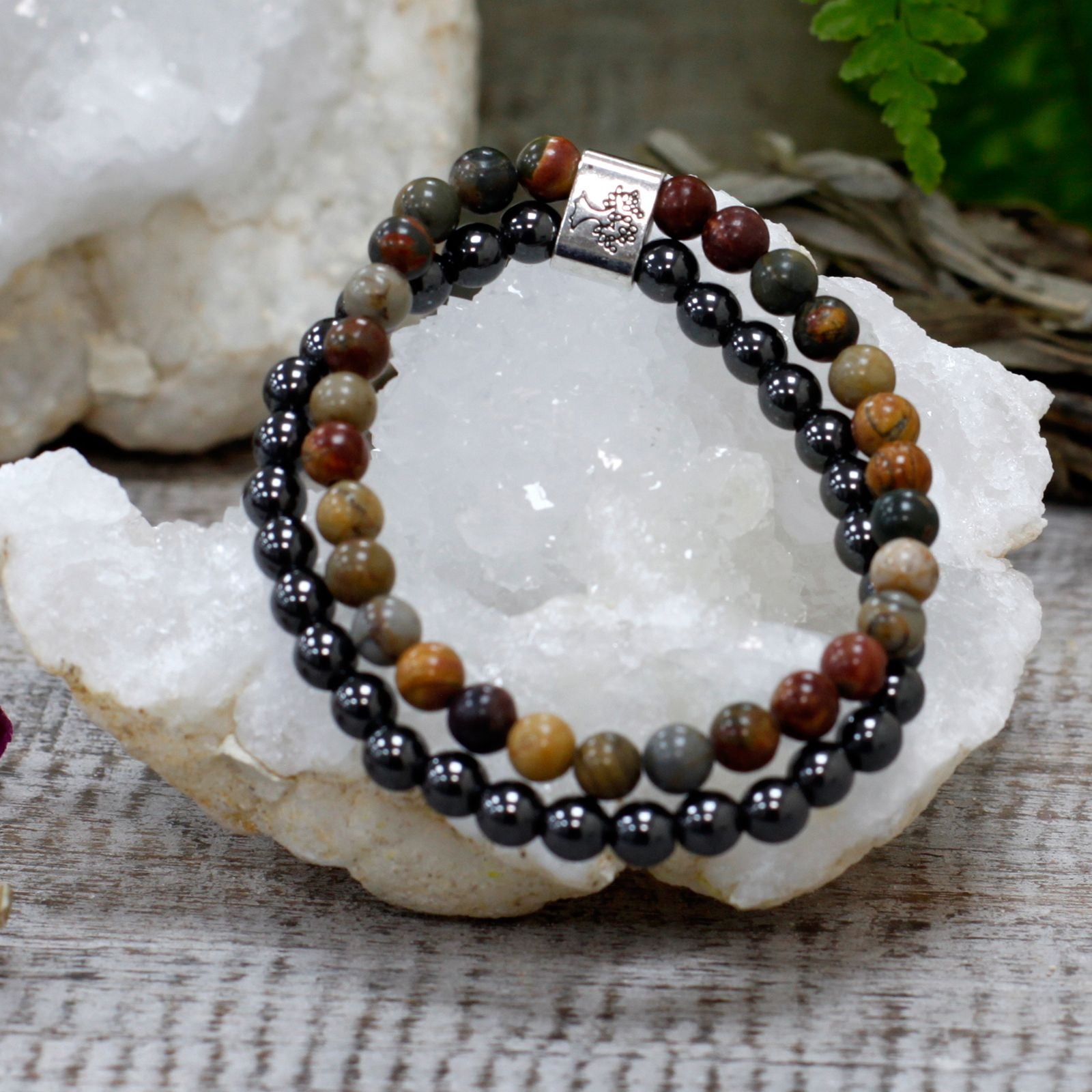 Magnetic Gemstone Bracelet - Picasso Jasper – product image 5