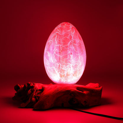 DriftGlow Lamp Crackle Fire Egg Shade - Orange – product image 9
