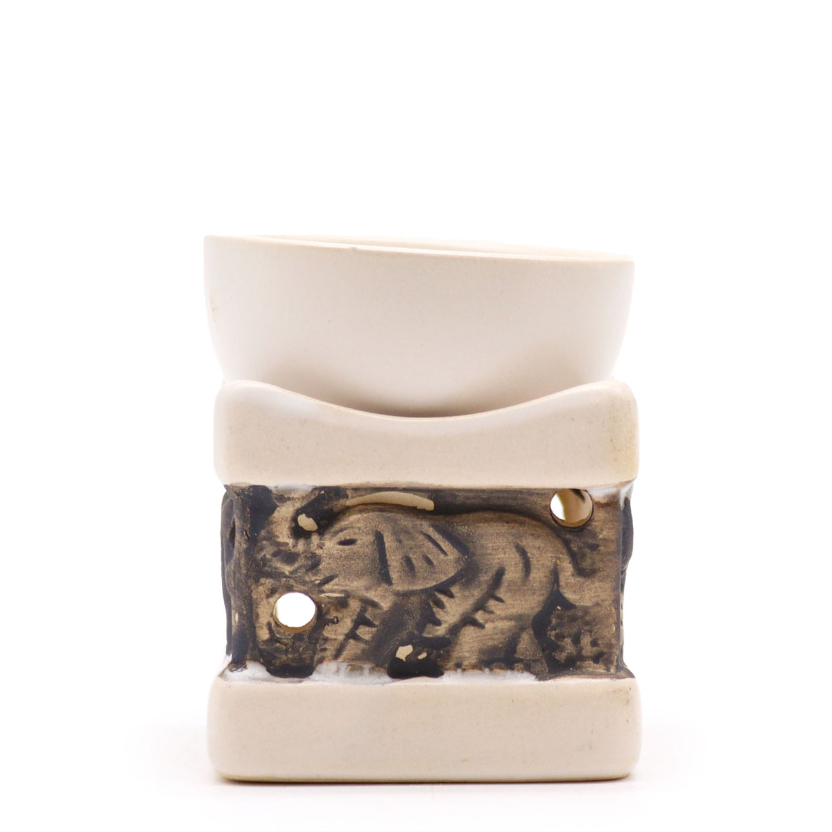 Classic Elephant Ceramic Oil Burner, Assorted Colours, 6cm