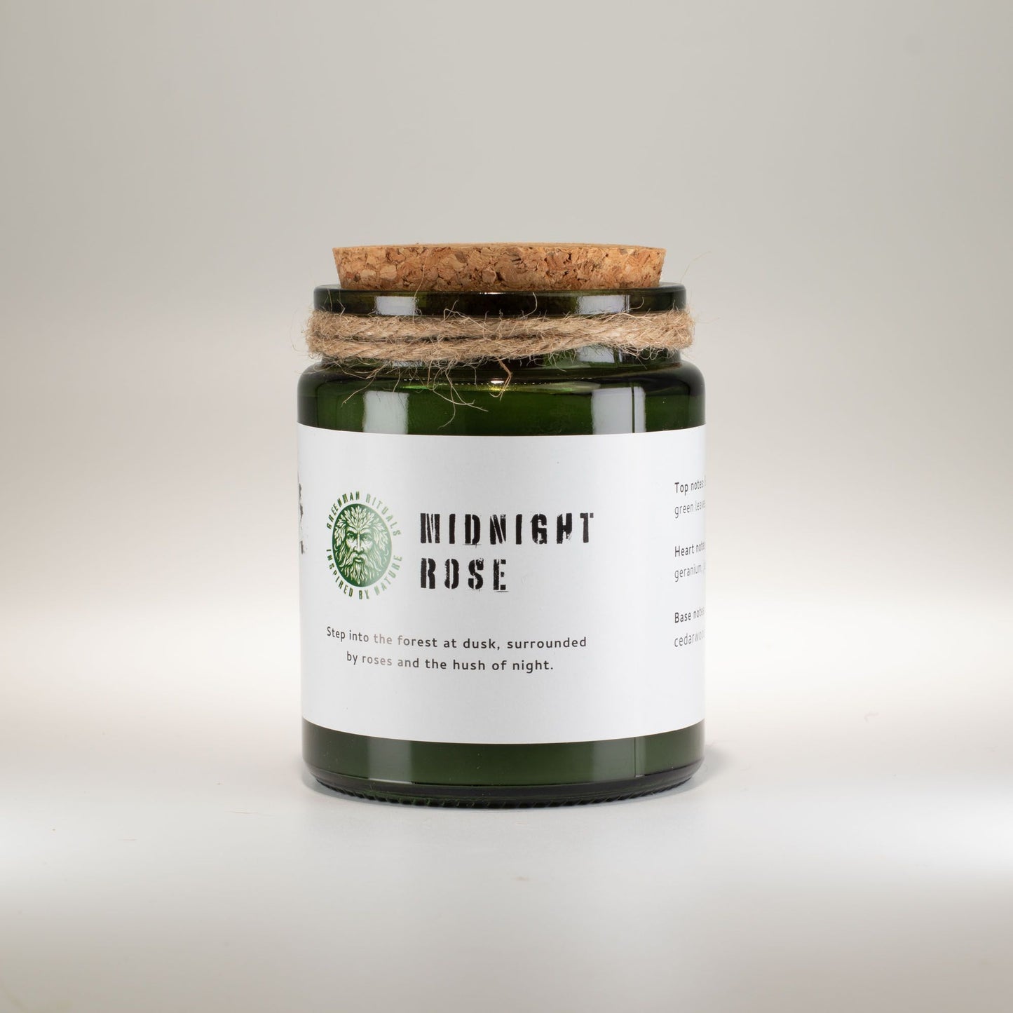Greenman Woodwick Soy Candle - Midnight Rose – lifestyle shot