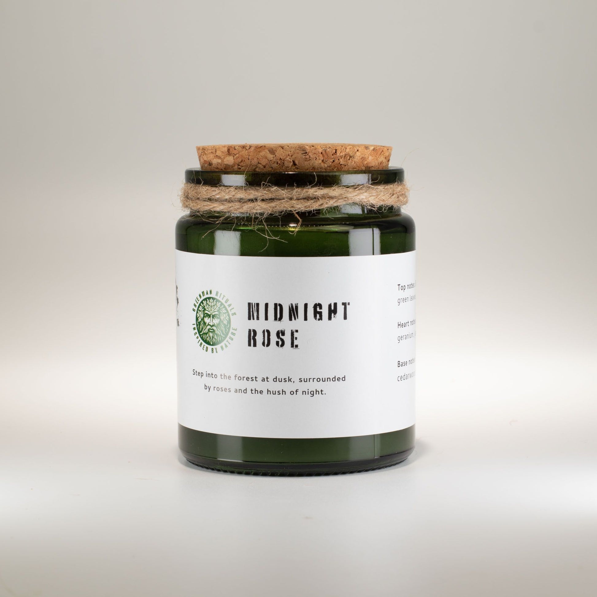 Greenman Woodwick Soy Candle - Midnight Rose – lifestyle shot