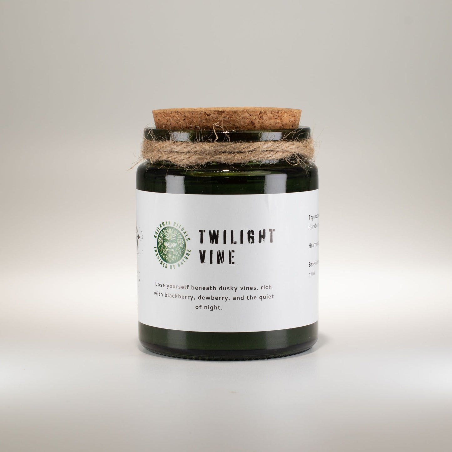 Greenman Woodwick Soy Candle - Twilight Vine – detail view