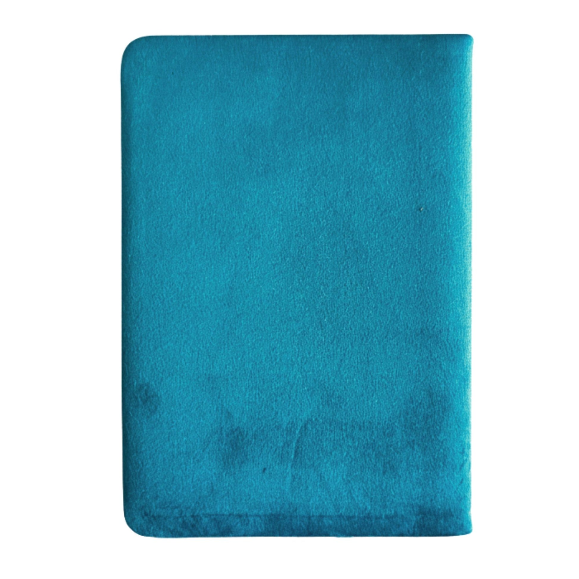 Light Blue Velvet Notebook - 80 pages - Embrace The Journey – lifestyle shot