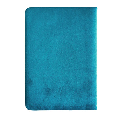 Light Blue Velvet Notebook - 80 pages - Embrace The Journey – lifestyle shot