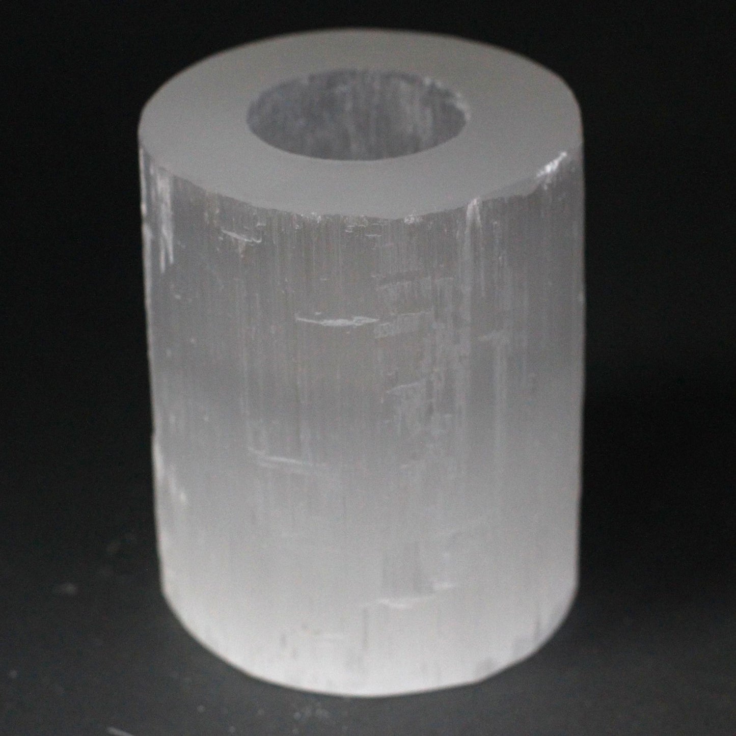 Selenite Cylinder Candle Holder - 10 cm | Auro & Co