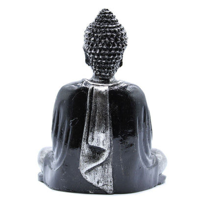 Black & Silver Sitting Buddha