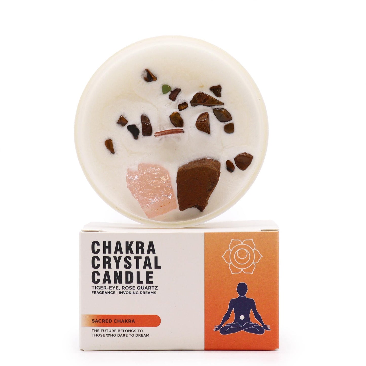 Sacral Chakra Crystal Candle - Creative Flow