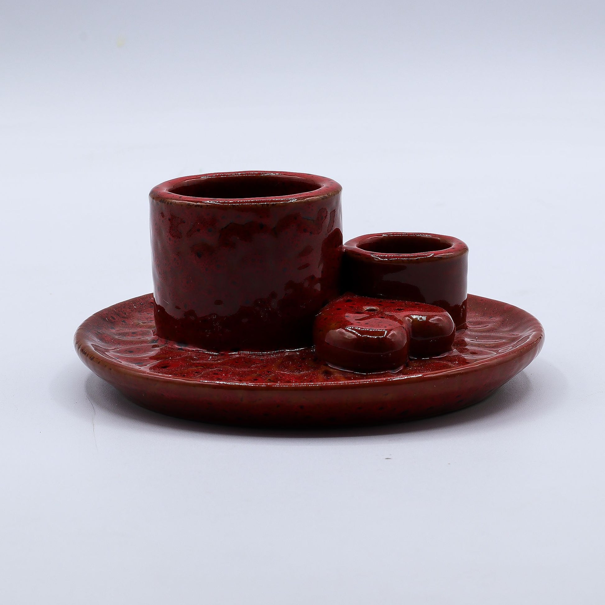 Palo Santo Stick & Smudge Holder - Mandala - Red with Heart Gloss – product image 8
